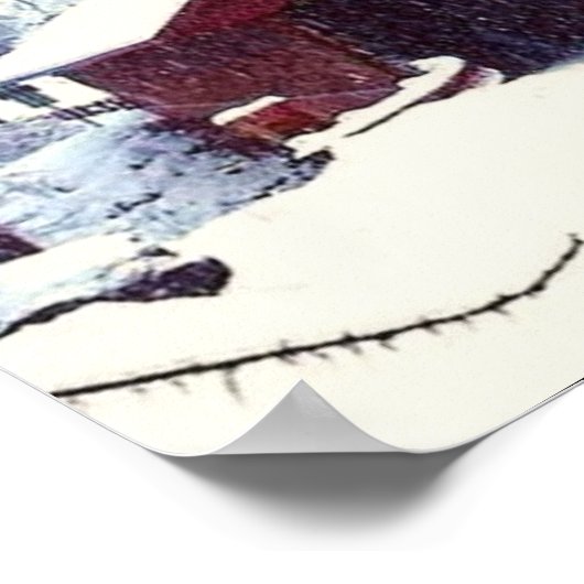 GEDEKTE BRIDGE IN WINTER POSTER (Hoek)