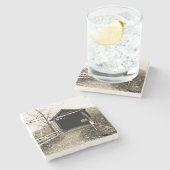  gedekte brug stenen onderzetter (Zijkant)