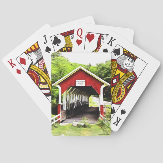 Gedekte bruggen die Kaarten spelen (Achterkant)