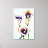 Gedekte Calla Lillies Beauful Blomning Bouquet Canvas Afdruk (Voorkant)