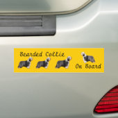 Gedekte collie aan boord van auto-decaal bumpersticker (Op auto)