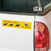 Gedekte collie aan boord van auto-decaal bumpersticker (Op Truck)
