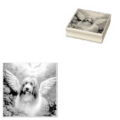 Gedekte Collie Angel Wings Pet Loss Rubberstempel (Gestempeld)