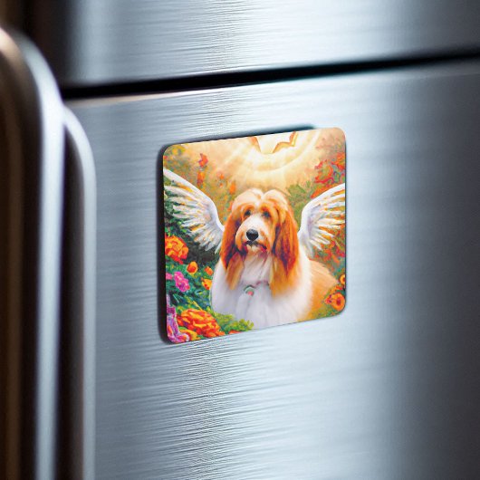 Gedekte Collie Angel Wings Pet Memorial Magneet