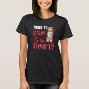 Gedekte collie hier om te studeren hart Funny Dog T-shirt