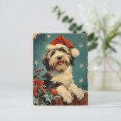 Gedekte Collie Kerstmis Briefkaart (Staand voorkant)
