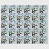 Gedekte Collie Kerstmis Cadeaupapier (Vlak)