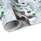 Gedekte Collie Kerstmis Cadeaupapier (Rol Hoek)