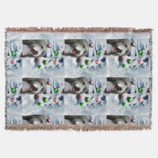 Gedekte Collie Kerstmis Deken (Voorkant)