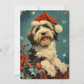 Gedekte Collie Kerstmis Feestdagenkaart (Voorkant)