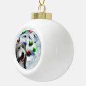 Gedekte Collie Kerstmis Keramische Bal Ornament (Rechts)