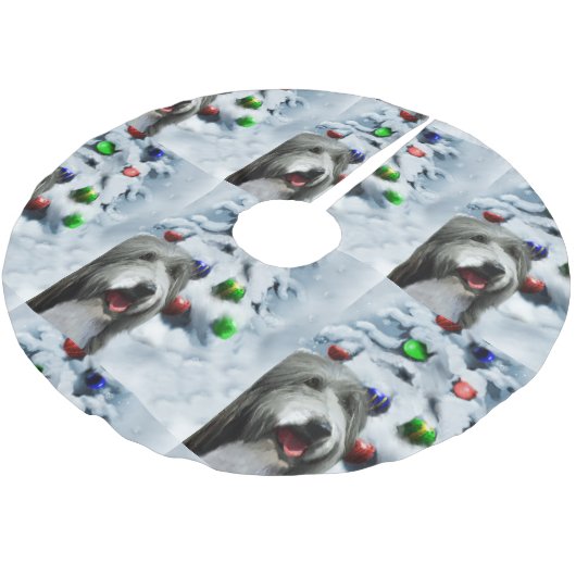 Gedekte Collie Kerstmis Kerstboom Rok (Gekanteld)