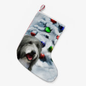 Gedekte Collie Kerstmis Kleine Kerstsok (Voorkant (Hangend))