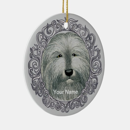  Gedekte Collie ornament van de douanenaam (Rechts)