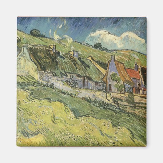 Gedekte Cottages van Vincent van Gogh Magneet (Voorkant)