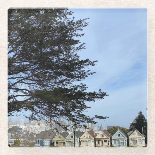 Gedekte dames glazen onderzetter (Voorkant)