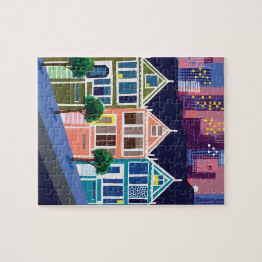 Gedekte dames Puzzle Legpuzzel (Horizontaal)