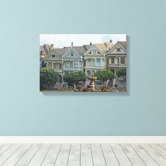 Gedekte dames, San Francisco, Californië Canvas Afdruk (Insitu (Houten vloer))