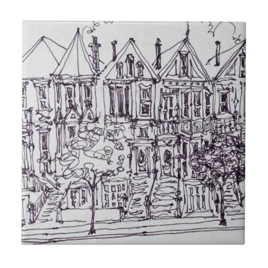 Gedekte dames | San Francisco, Californië Tegeltje (Voorkant)