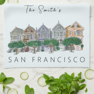 Gedekte dames San Francisco Theedoek