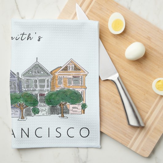 Gedekte dames San Francisco Theedoek (Quarter Fold)