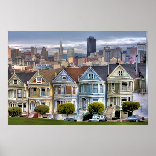 Gedekte dames uit San Francisco Californië Poster (Voorkant)