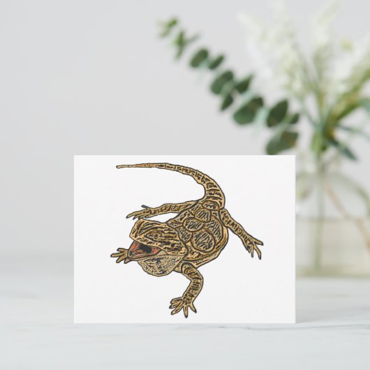 Gedekte draak briefkaart (Staand voorkant)