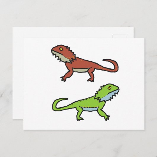 Gedekte draak briefkaart (Voorkant / Achterkant)