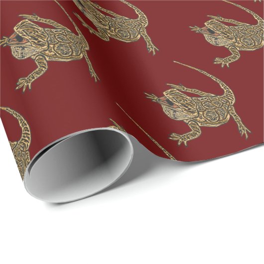 Gedekte draak cadeaupapier (Rol Hoek)