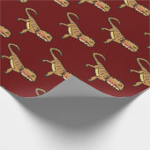 Gedekte draak cadeaupapier (Hoek)