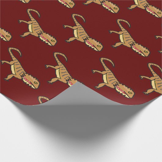 Gedekte draak cadeaupapier (Hoek)