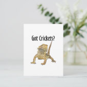 Gedekte draak heeft crickets briefkaart (Staand voorkant)
