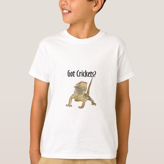 Gedekte draak heeft crickets t-shirt (Voorkant)
