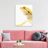Gedekte draak (Pogona Vitticeps) Canvas Afdruk (Insitu (Woonkamer))