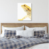 Gedekte draak (Pogona Vitticeps) Canvas Afdruk (Insitu (Slaapkamer))