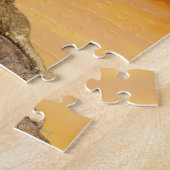 Gedekte draak (Pogona Vitticeps) op de steen Legpuzzel (Zijkant)