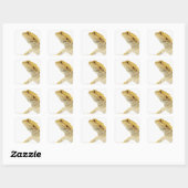 Gedekte draak (Pogona Vitticeps) Vierkante Sticker (Vel)