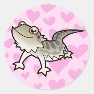 Gedekte draak / Rankin Dragon Love Ronde Sticker