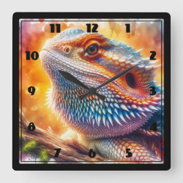 Gedekte draak vierkante klok