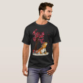 Gedekte dragon Lover Heart Tree Bearded Dragon Val T-shirt (Voorkant volledig)