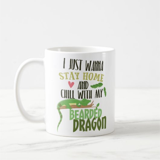 Gedekte Dragon Pogona Eigenaar Koffie Mok Birthday (Links)