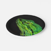 Gedekte drakenhagedis papieren bordje (Gekanteld)