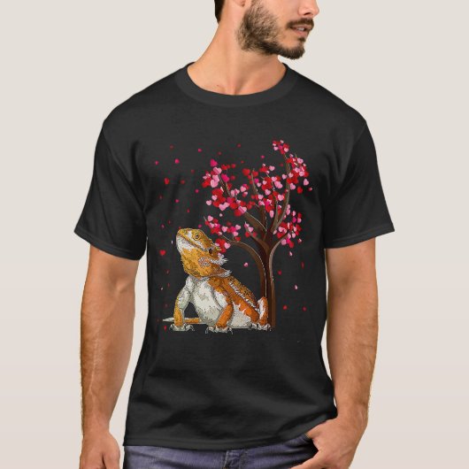 Gedekte Drakenhoofdstructuur met drakenvalentin T-shirt (Voorkant)