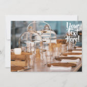 Gedekte Eettafel Multifunctionele Tekst Uitnodigin Kaart (Voorkant)