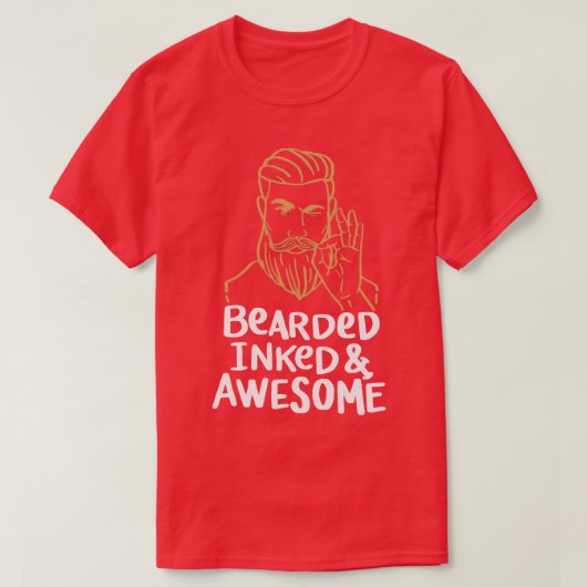 Gedekte en Geweldige baard Tattoo T-shirt (Design voorkant)