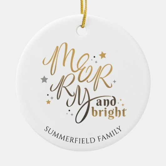 Gedekte fotografie voor fijne kerst keramisch ornament (Voorkant)