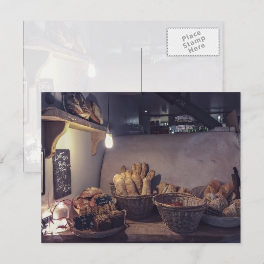 Gedekte gebak,  bakkerij en gebak briefkaart (Voorkant / Achterkant)