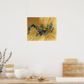 Gedekte gekko hagedis op de muur, Tucson, Arizona, Poster (Keuken)