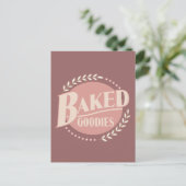 Gedekte Goodies - Baker Baking Bakery Briefkaart (Staand voorkant)
