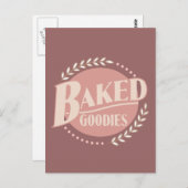 Gedekte Goodies - Baker Baking Bakery Briefkaart (Voorkant / Achterkant)